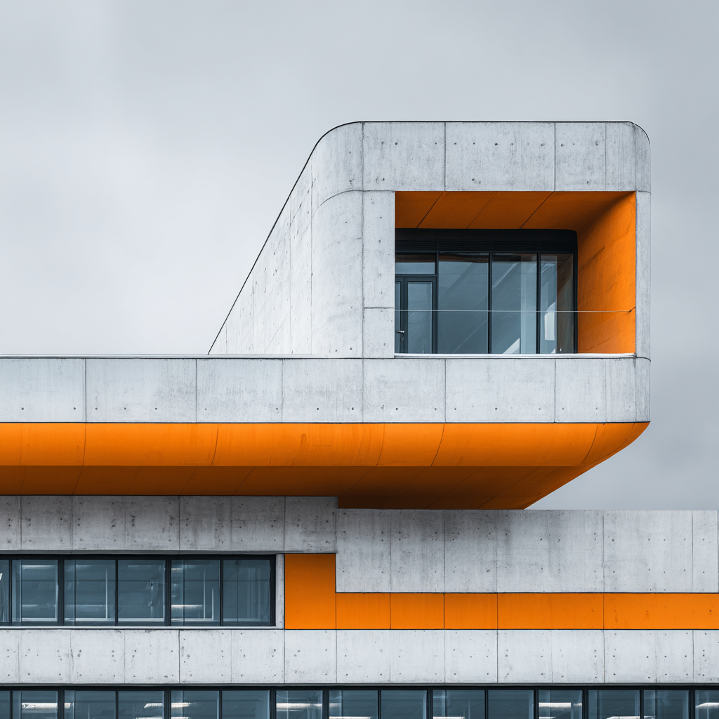 Abstract orange flowing 3D shape representing dynamic growth